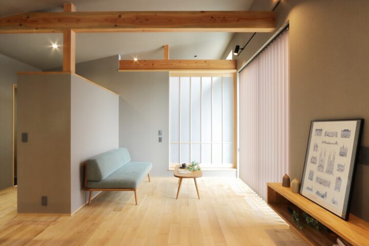 京都の平屋の寝室