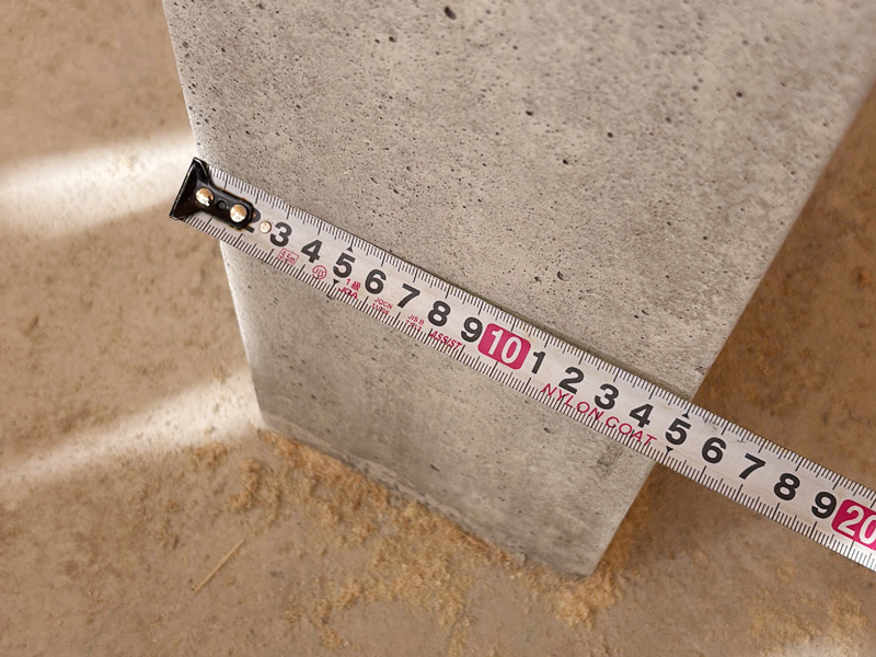 木ノ野の家 2階建て 現場チェック 立上りコンクリート巾確認