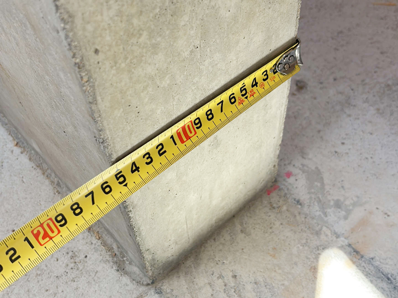 大津市 大宮の家 2階建て 現場チェック 立上りコンクリート巾確認