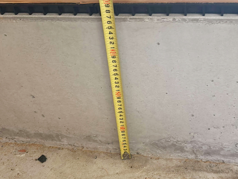 大津市 八条の家 2階建て 現場チェック 立上りコンクリート高さ確認