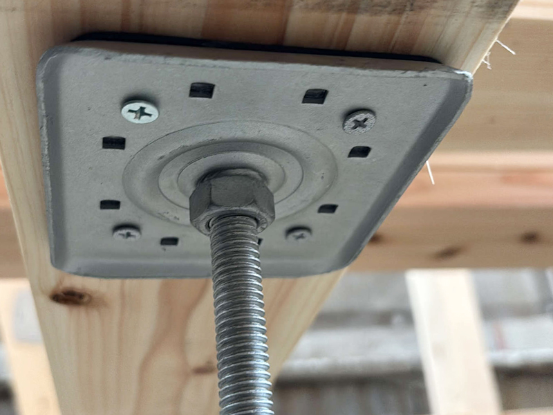 向日市 中乃町の家 2階建て 現場チェック 大引受けビス確認