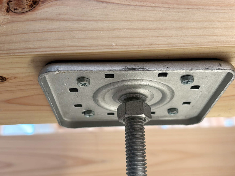 大津市 字野の家 2階建て 現場チェック 大引受けビス確認