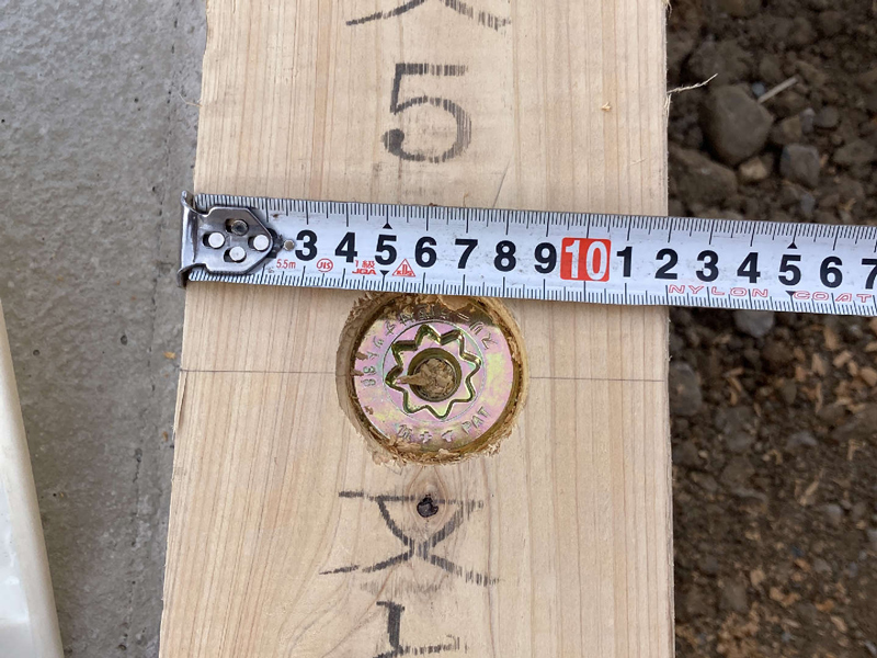 滋賀県 石守の家 2階建て 現場チェック アンカーボルト位置確認