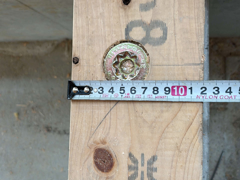 向日市 中乃町の家 2階建て 現場チェック アンカーボルト位置確認