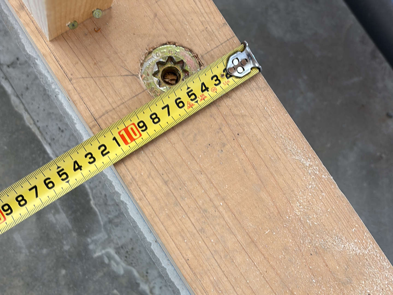 京都市 橘の家 2階建て 現場チェック アンカーボルト位置確認