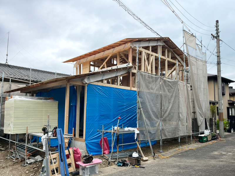 京都市 波田町の家 2階建て 現場チェック 上棟確認