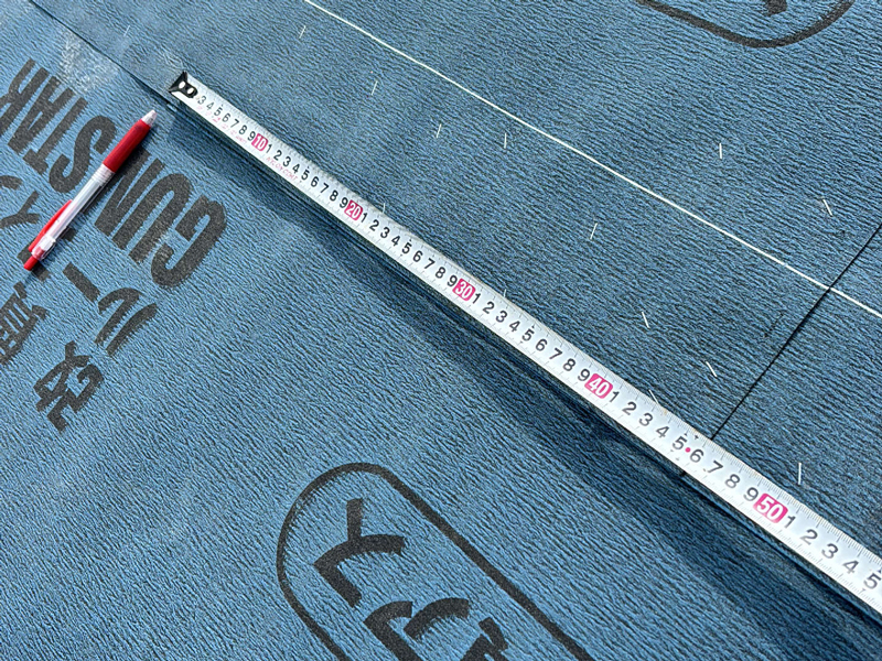 京都市 橘の家 2階建て 現場チェック 屋根ルーフィング施工確認