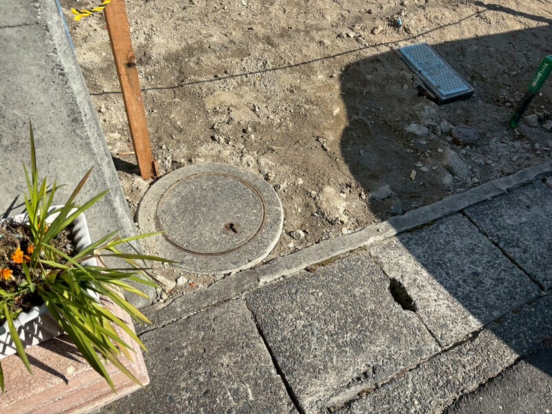 滋賀県 天塚の家 2階建て 敷地チェック 排水桝確認