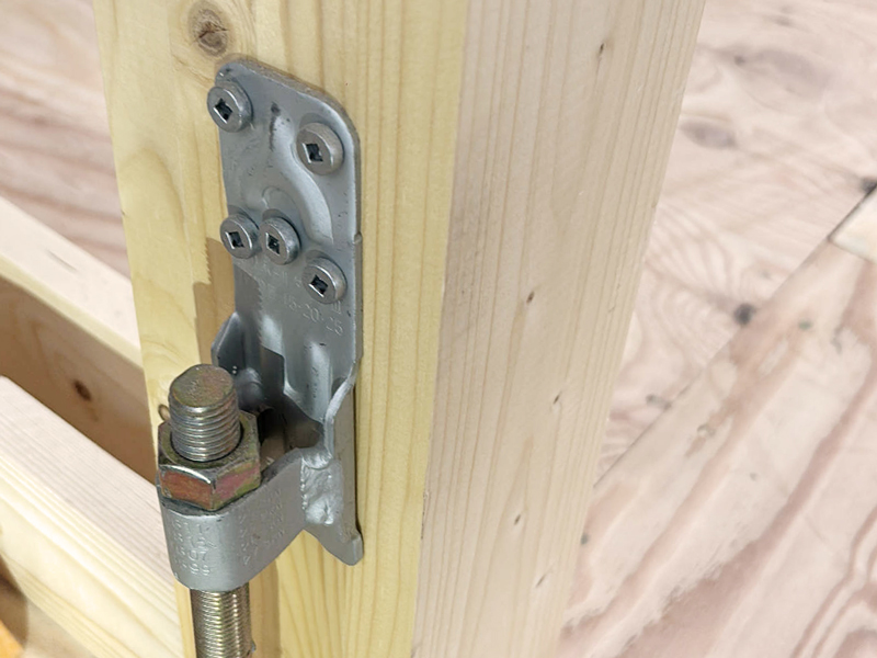 滋賀県 美畑の家 2階建て 現場チェック ホールダウン金物ナット確認