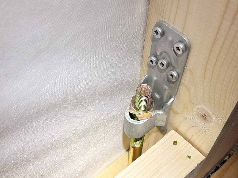 滋賀県 石守の家 2階建て 現場チェック ホールダウン金物ナット確認