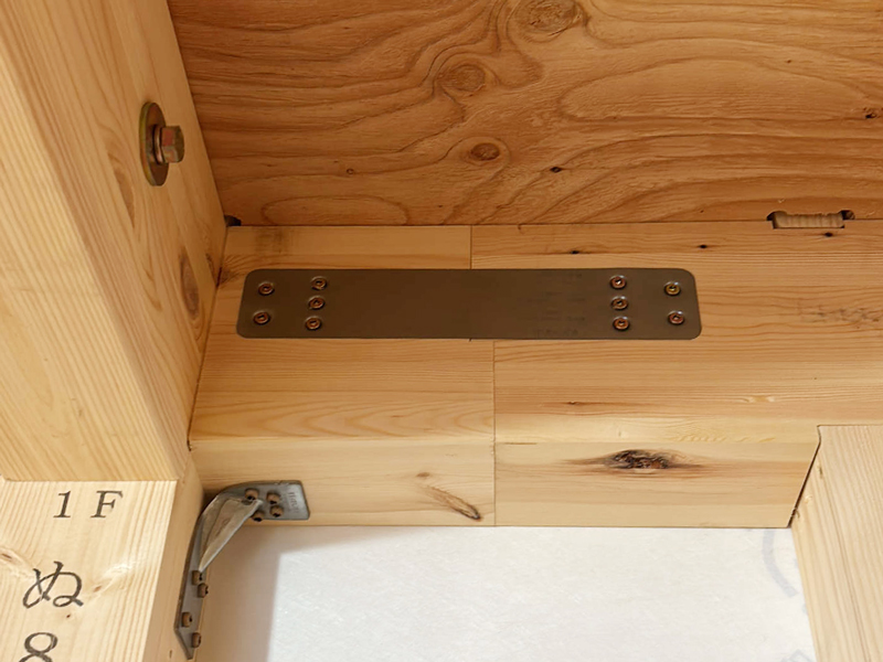 守山市 門田の家 2階建て 現場チェック 短冊金物留付確認