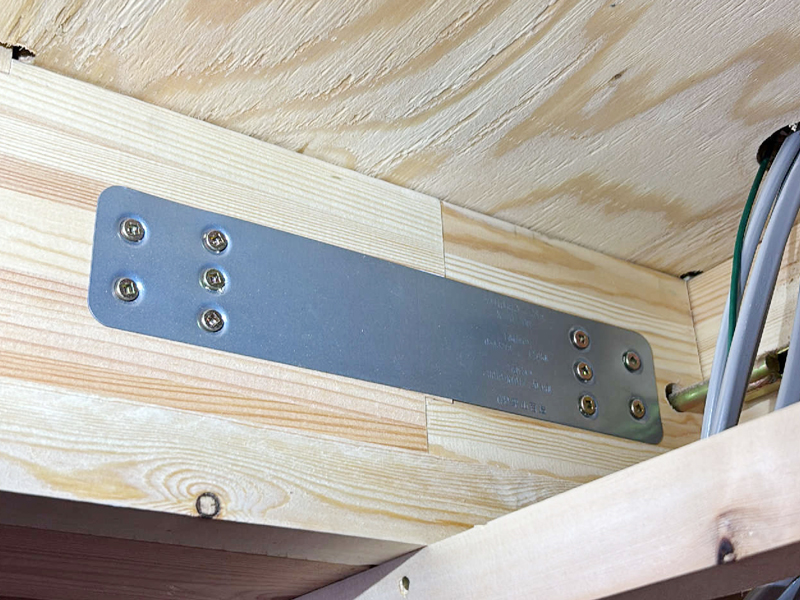 滋賀県 美畑の家 2階建て 現場チェック 短冊金物留付け確認