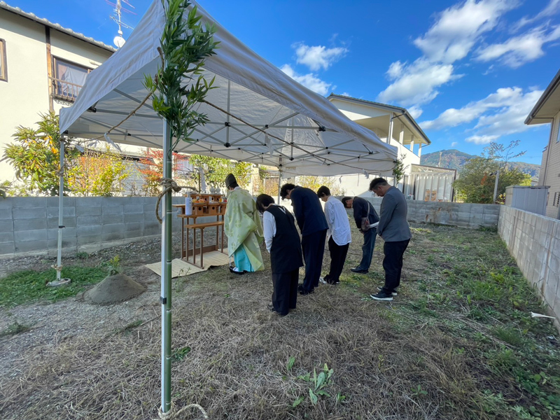 京都市 橘の家 2階建て 地鎮祭