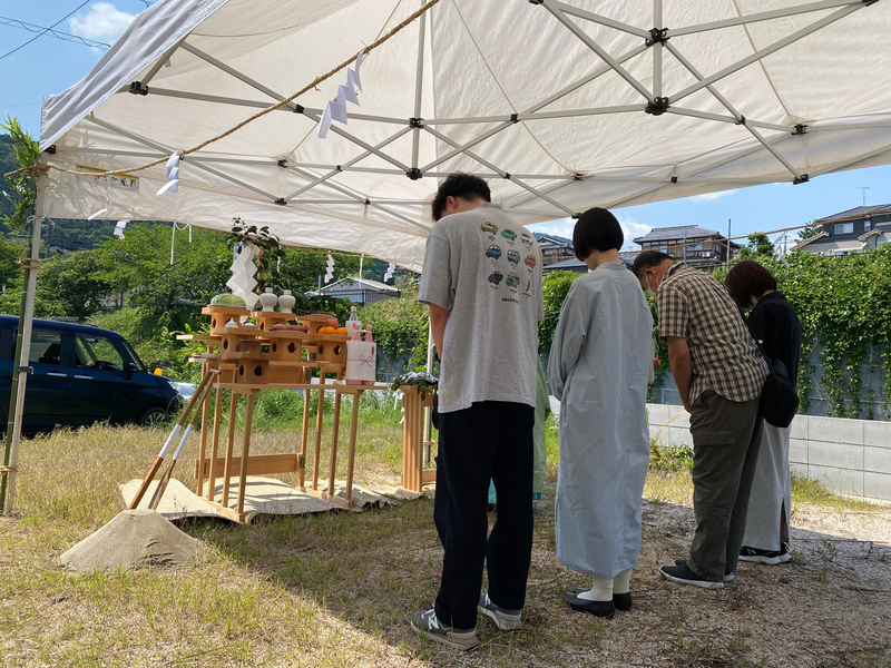 大津市 八条の家 2階建て 地鎮祭