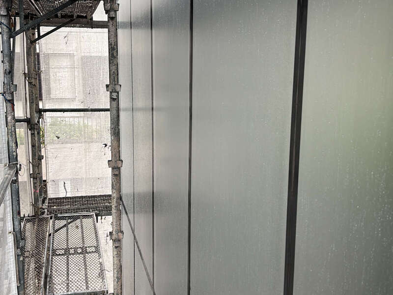 大津市 明日の家 2階建て 現場チェック 壁断熱材厚さ確認