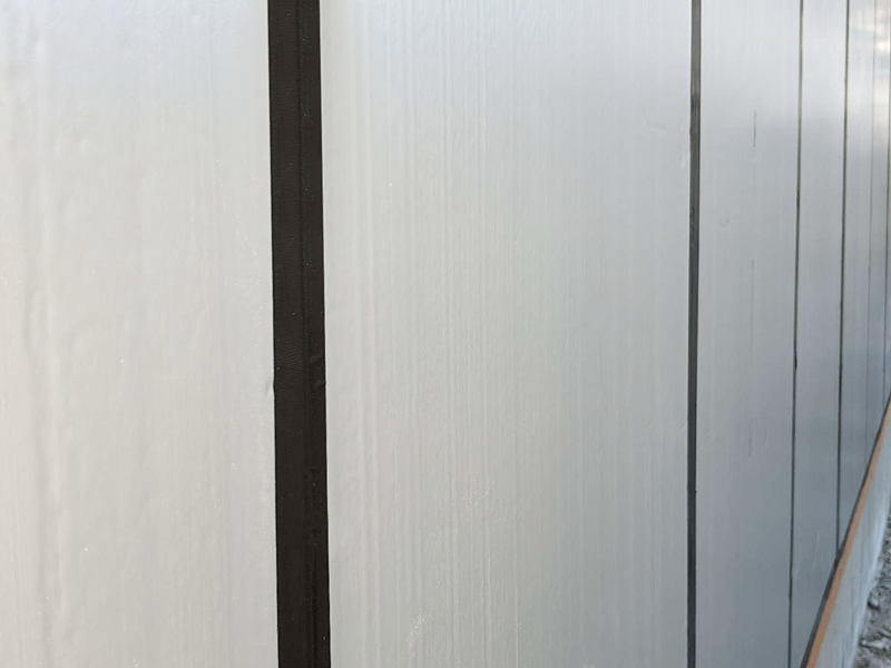 滋賀県 石守の家 2階建て 現場チェック 壁断熱材厚さ確認