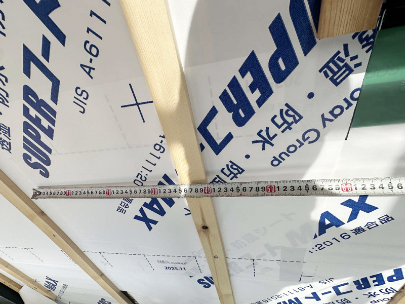 京都市 野々上の家 2階建て 現場チェック 防水シート施工確認