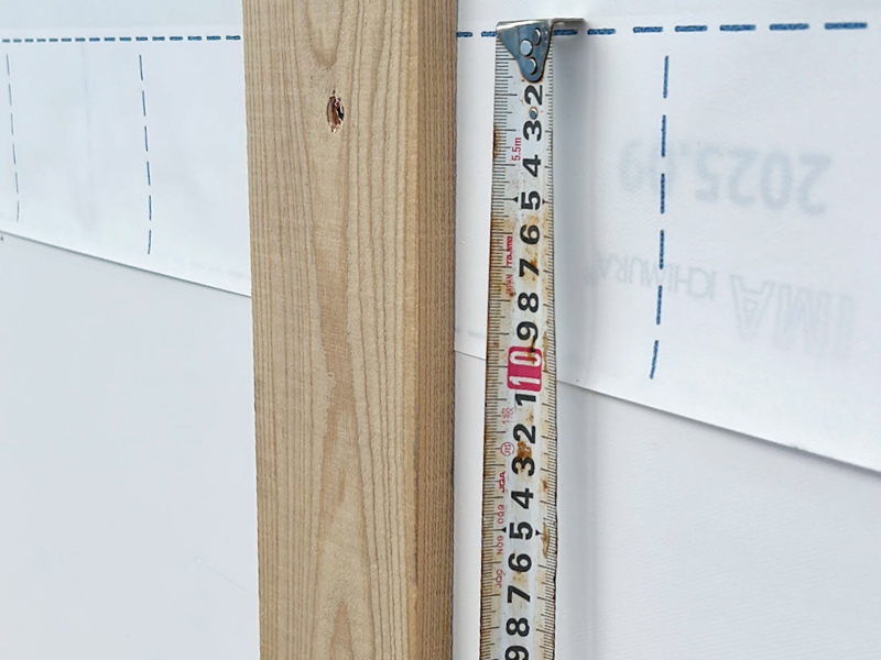 米原市 中乃町の家 2階建て 現場チェック 防水シート重ね巾確認