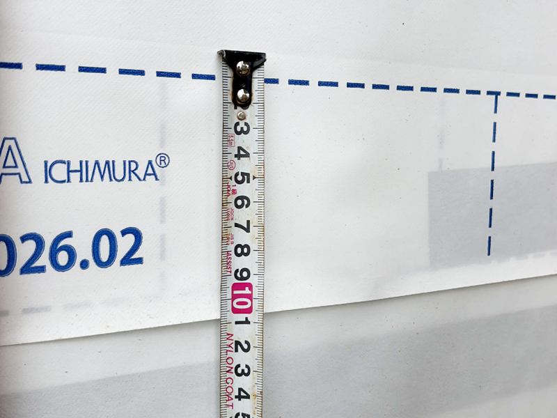 滋賀県 美畑の家 2階建て 現場チェック 防水シート重ね巾確認