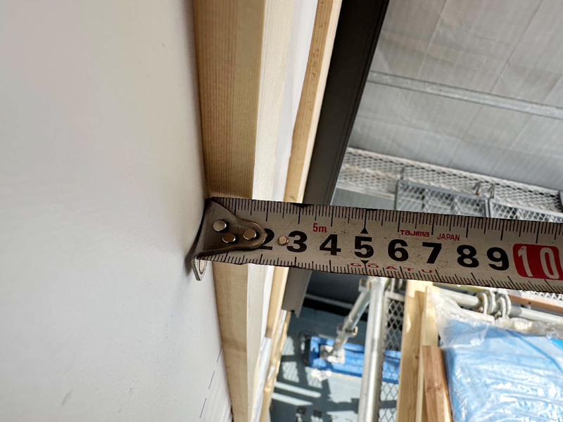 京都市 野々上の家 2階建て 現場チェック 胴縁の厚み確認