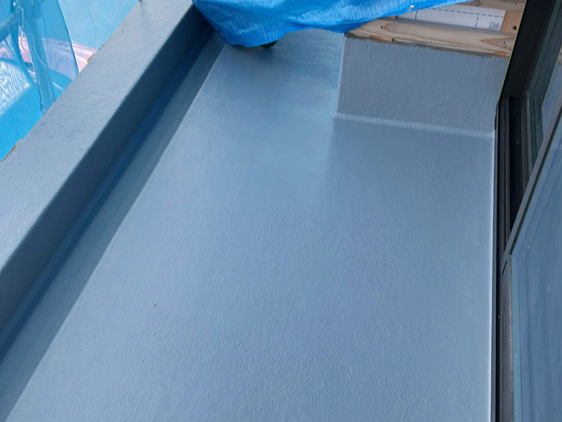 米原市 中乃町の家 2階建て 現場チェック バルコニー防水施工確認