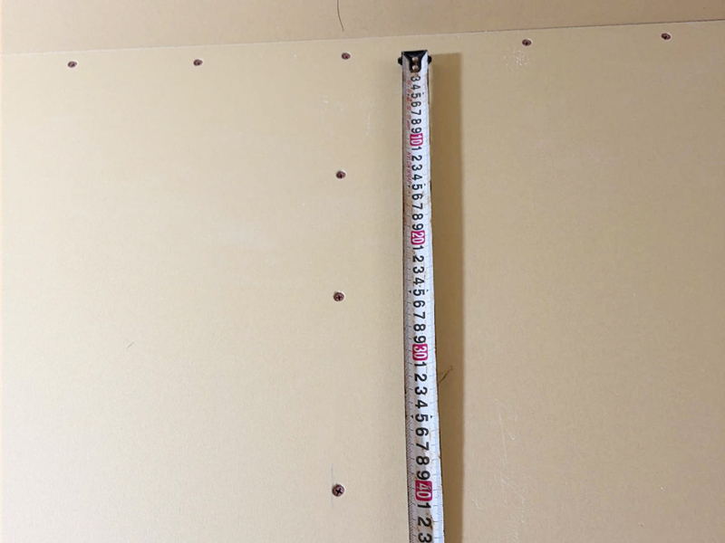 向日市 中乃町の家 2階建て 現場チェック 壁ボード内周部ビスピッチ確認