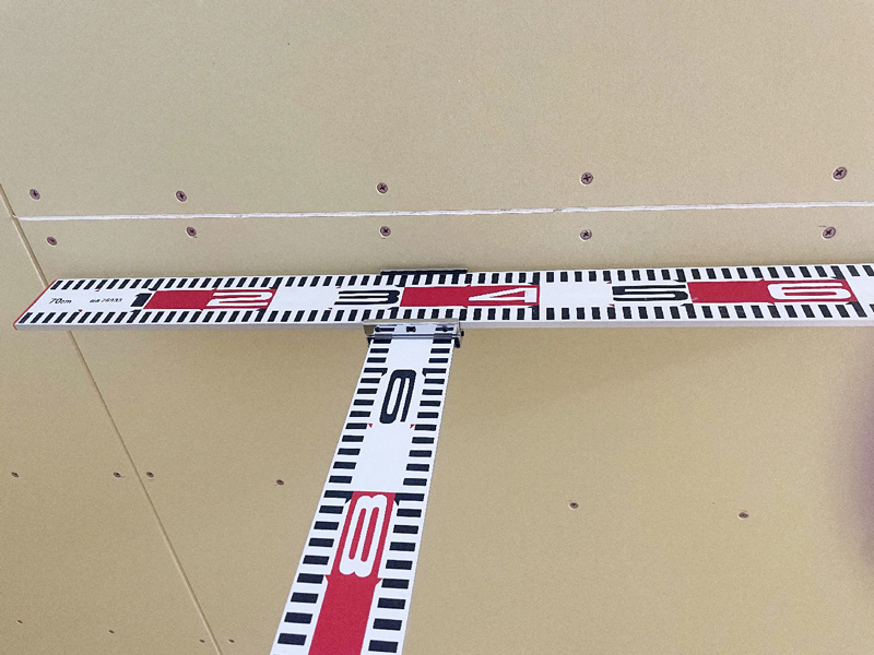 守山市 門田の家 2階建て 現場チェック 天井ボードビスピッチ確認