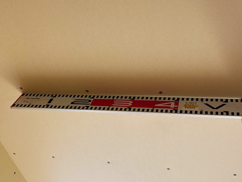 大津市 円原の家 2階建て 現場チェック 天井ボードビスピッチ確認