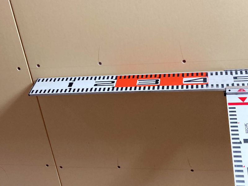 京都市 梛の家 2階建て 現場チェック 天井ボードビスピッチ確認