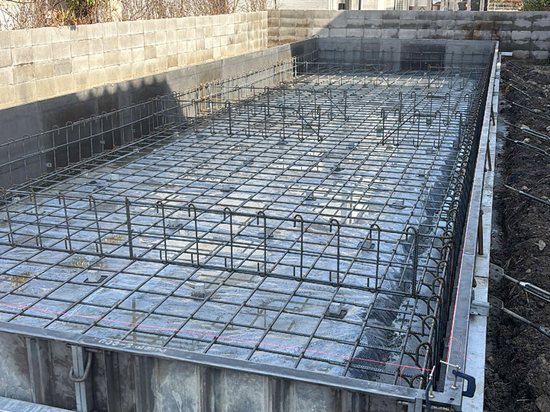 京都市 橘の家 2階建て 現場チェック 配筋検査