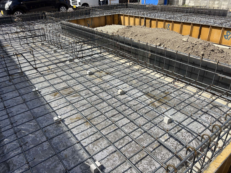 大津市 森景の家 2階建て 現場チェック 基礎工事