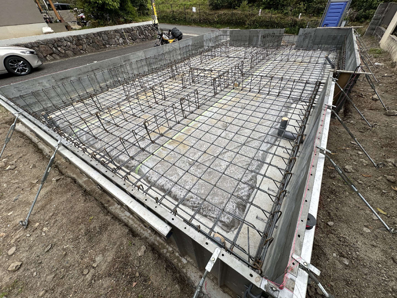 京都市 波田町の家 2階建て 現場チェック 基礎工事開始