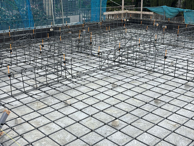 大津市 池田ヶ谷の家 2階建て 現場チェック 配筋検査