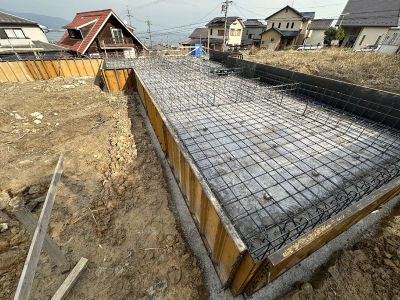 木ノ野の家 2階建て 現場チェック 基礎配筋検査