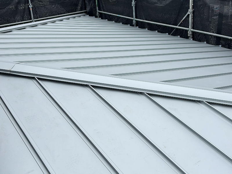 京都市 梛の家 2階建て 現場チェック 屋根仕上材確認