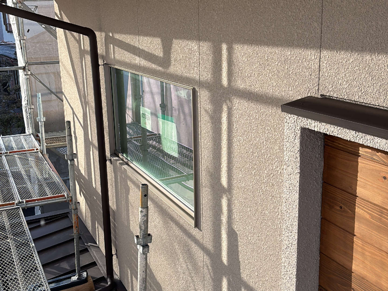 大津市 青海の家 2階建て 現場チェック 外壁塗装完了