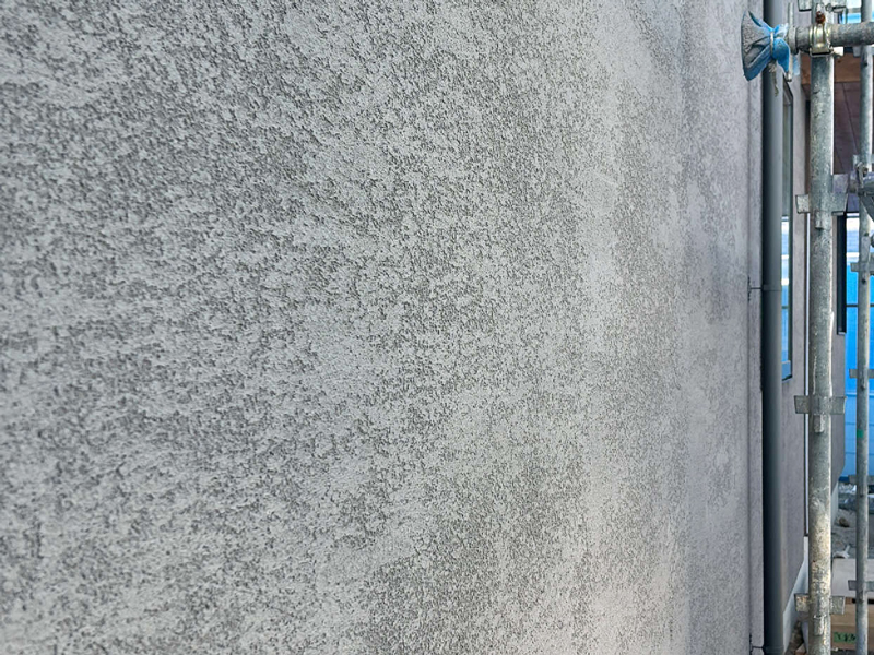 守山市 門田の家 2階建て 現場チェック 外装材割れ確認