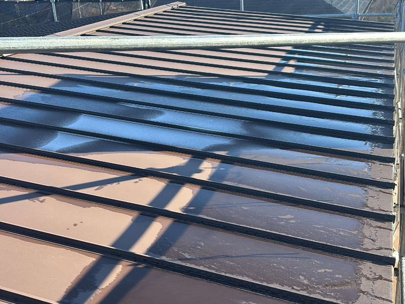 大津市 円原の家 2階建て 現場チェック 屋根仕上材確認