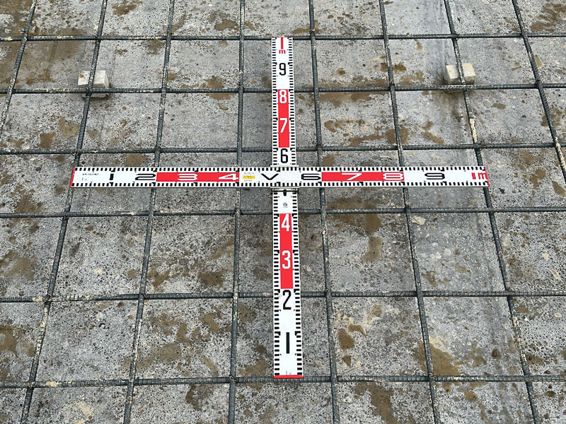 木ノ野の家 2階建て 現場チェック スラブ配筋ピッチ確認