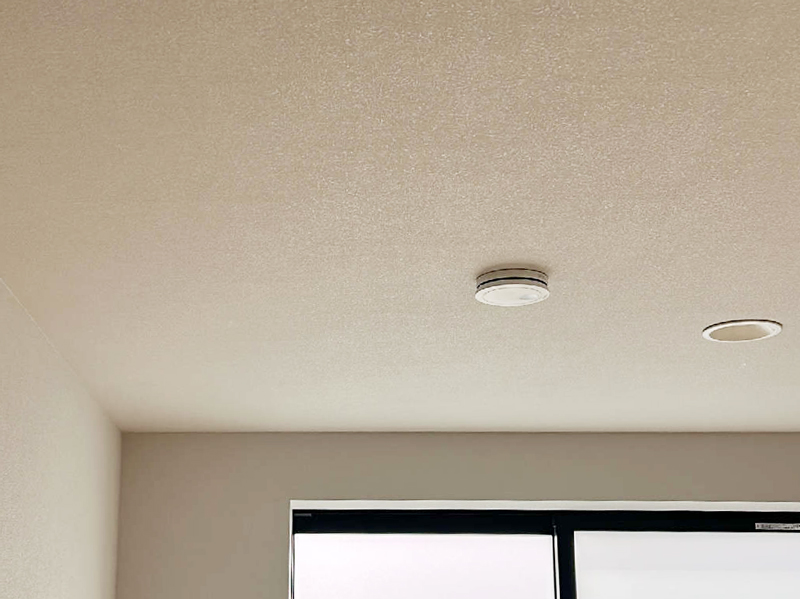 守山市 門田の家 2階建て 現場チェック 火災報知器取付確認