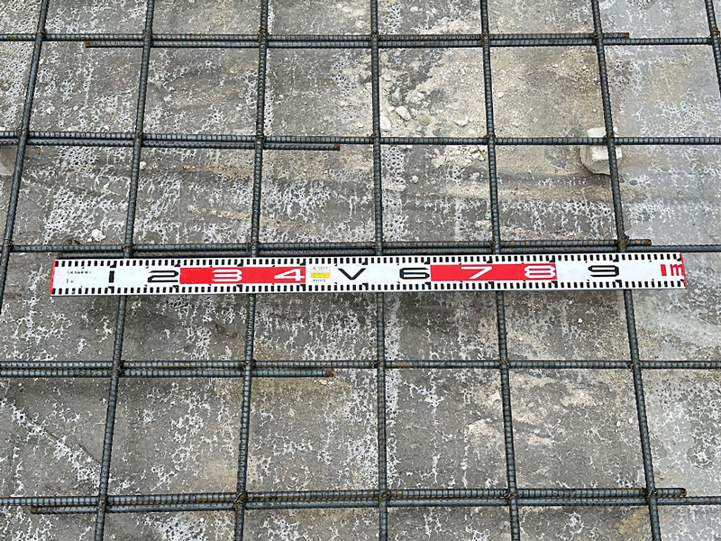 京都市 波田町の家 2階建て 現場チェック スラブ筋継手長さ確認