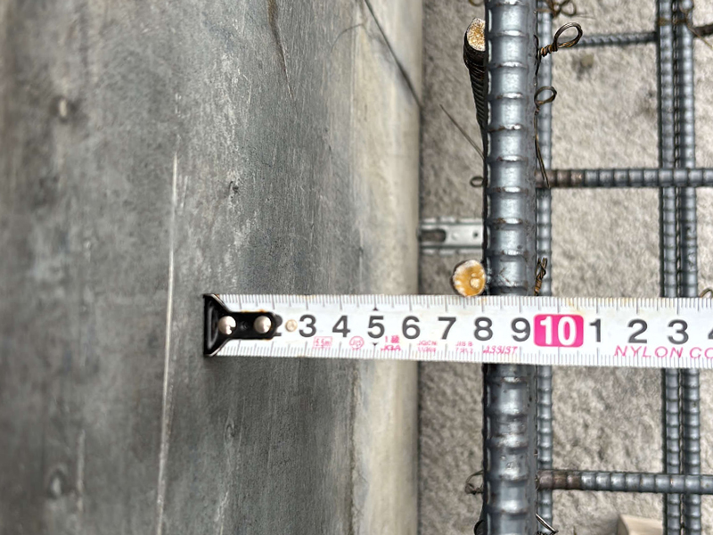 滋賀県 石守の家 2階建て 現場チェック 立上り筋位置確認