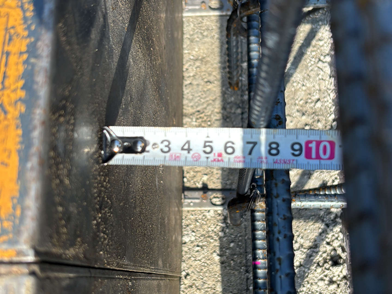 滋賀県 美畑の家 2階建て 現場チェック 立上り筋位置確認