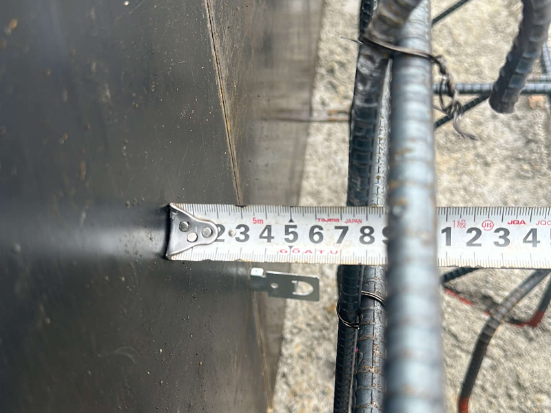 木ノ野の家 2階建て 現場チェック 立上り筋位置確認