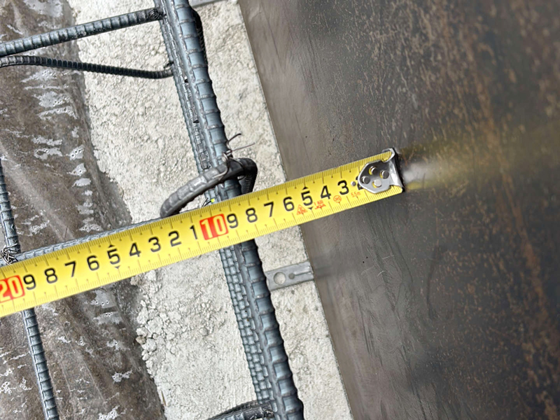 滋賀県 森本の家 2階建て 現地チェック 立上り筋かぶり厚さ確認