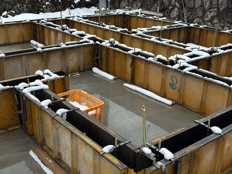 滋賀県 美畑の家 2階建て 現場チェック 立上り型枠施工確認