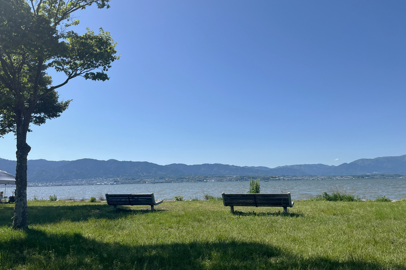 琵琶湖の側のお気に入りの場所