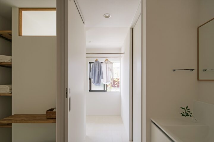 滋賀県大津市で建てた注文住宅の洗面室