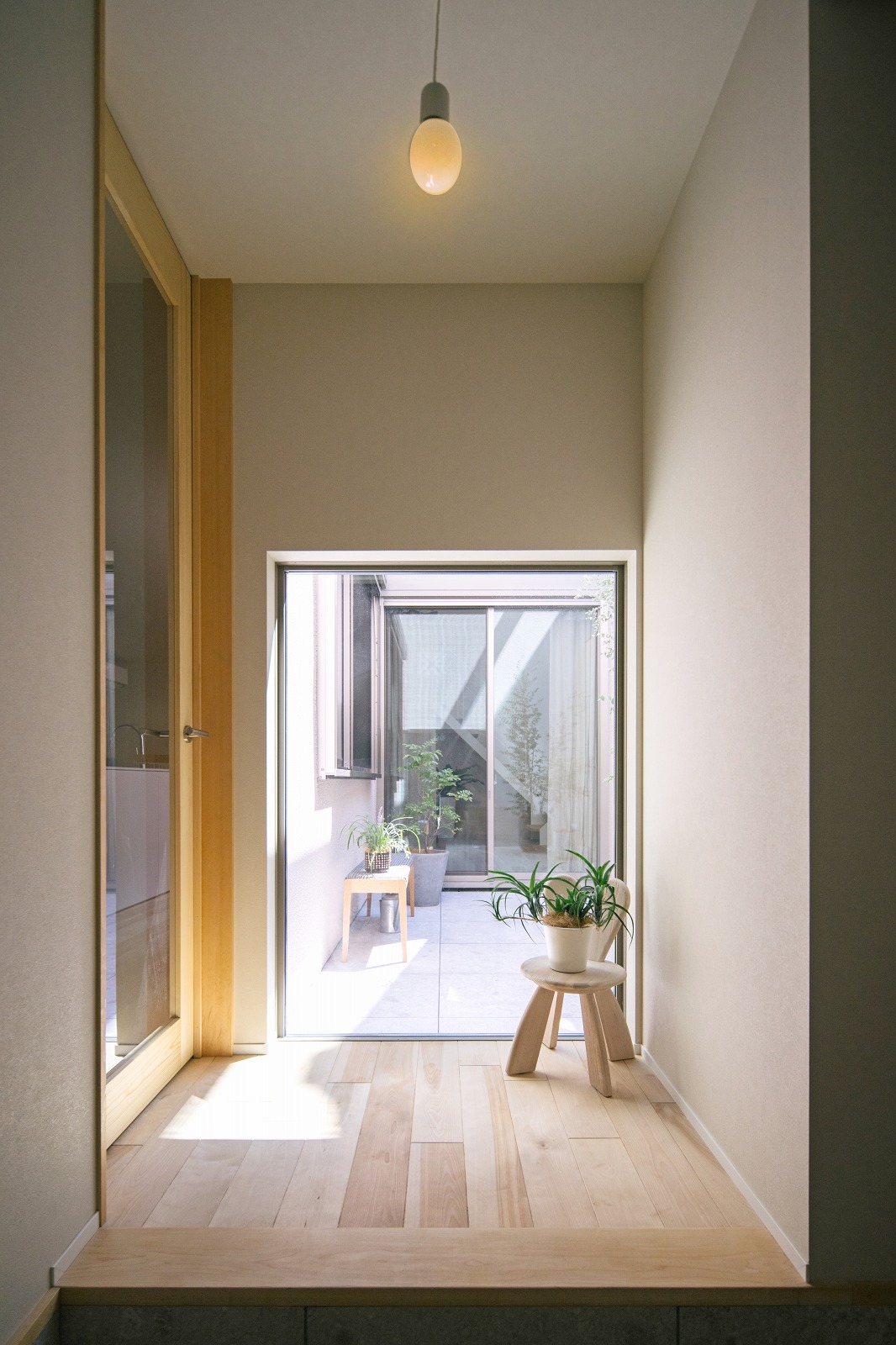 京都で建てたおしゃれな注文住宅の中庭