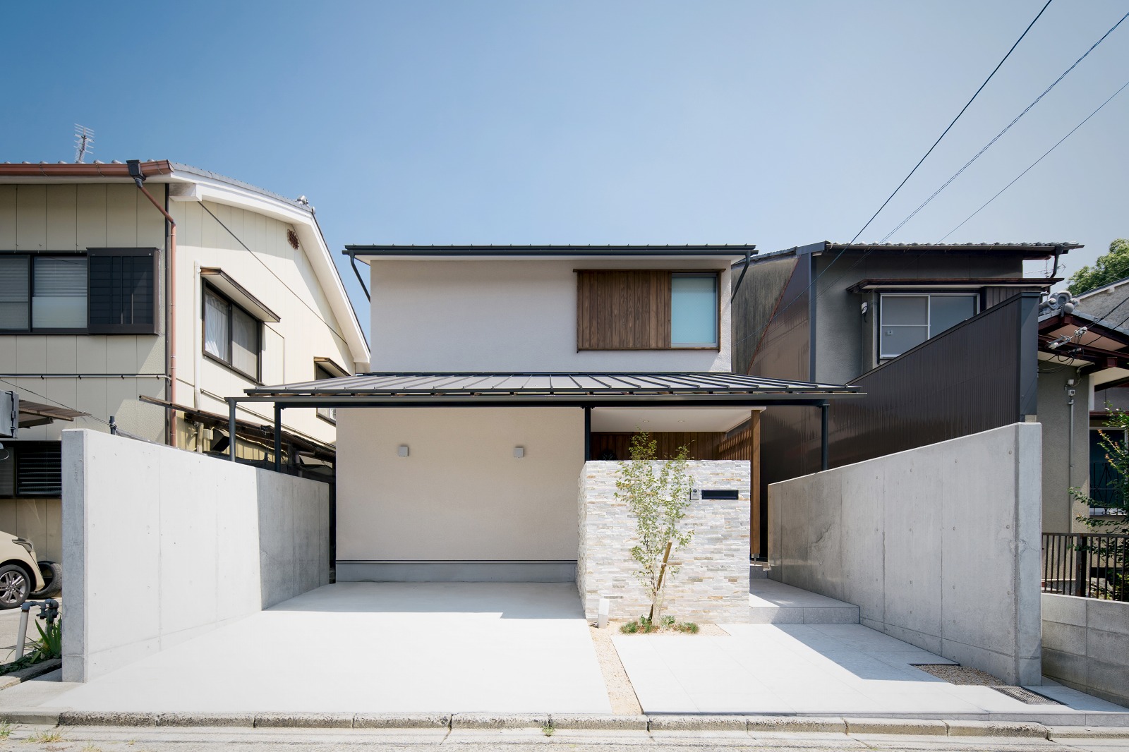 京都で建てたおしゃれな注文住宅の外観